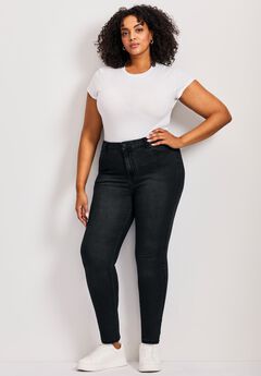High-Waisted Plus Size Skinny Jeans