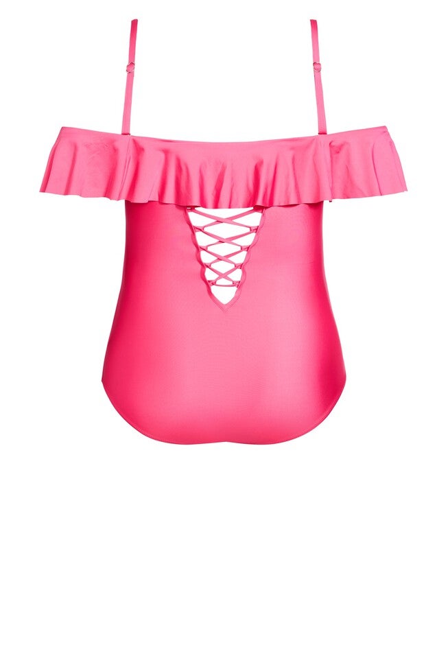 Ingrid Ruffle 1 Piece - fuchsia pink, PINK, alternate image number 5