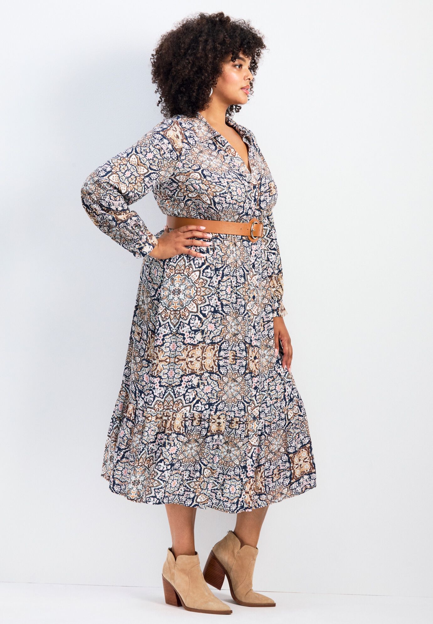 Averie Shirtdress with Belt, WILD FRONTIER, alternate image number 1