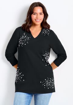 Embellished V-Neck Tunic