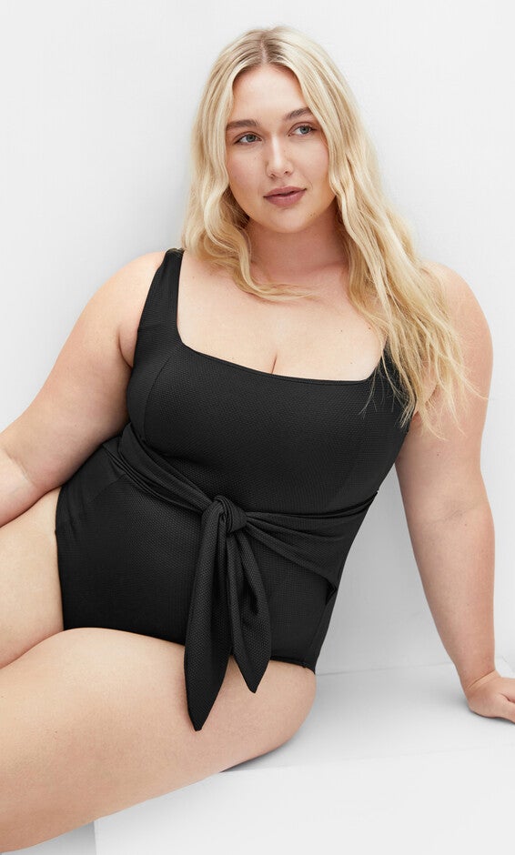 Sardinia Tie Front 1 Piece - black, BLACK, alternate image number 4