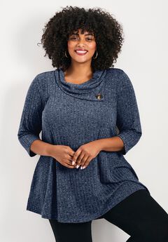 Miley Rib Hacci Button Tunic