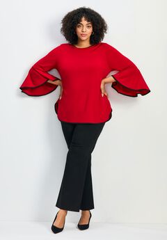 Ivana Contrast Bell Sleeve Top