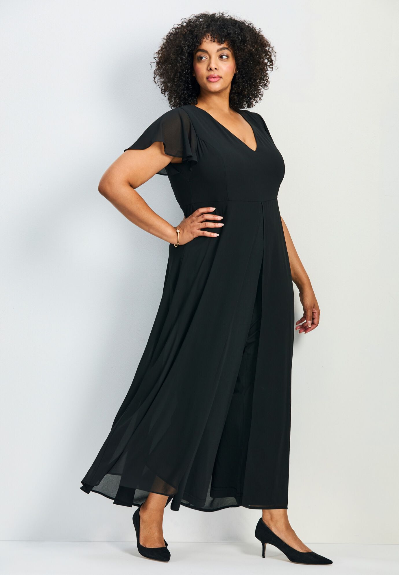 Glam Jumpsuit, BLACK, alternate image number 3