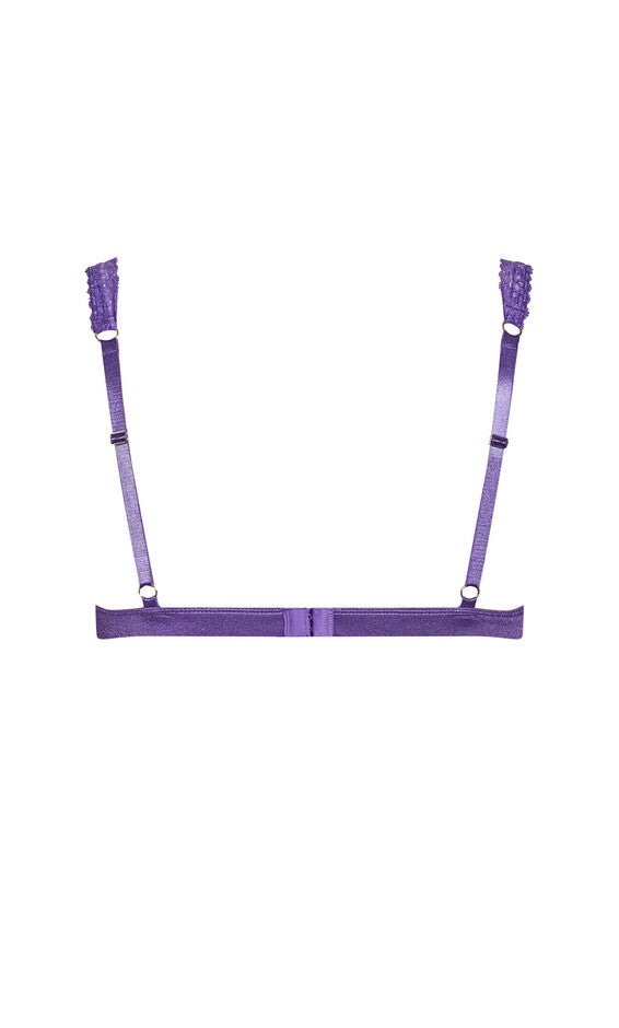 Portia Split Cup Bralette - purple, PURPLE, alternate image number null
