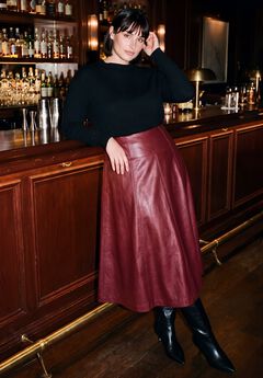 Faux Leather Skirt