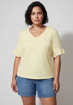Eyelet Trim Top