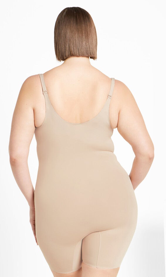 Power Mid Thigh Bodysuit - latte, LATTE, alternate image number 1