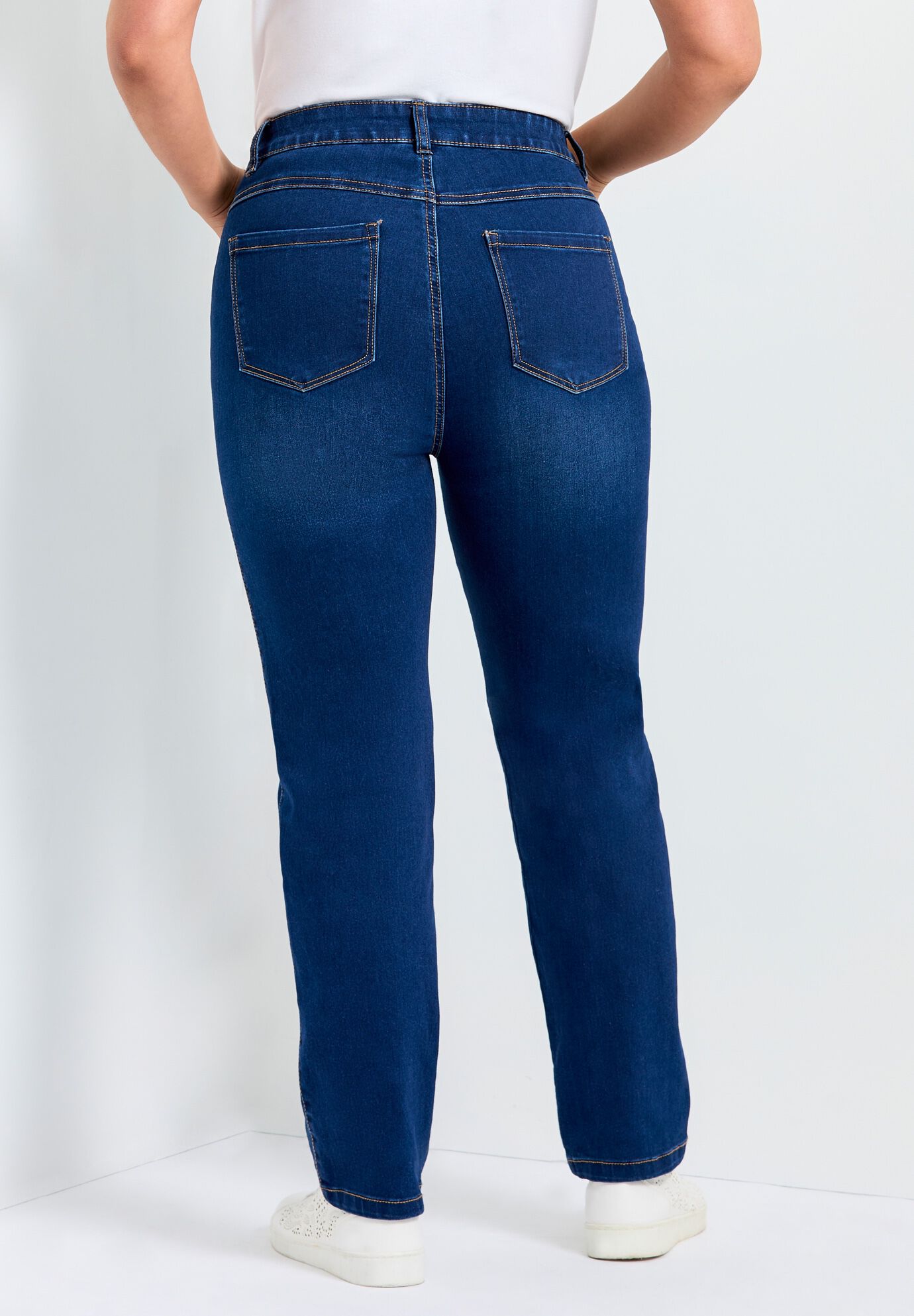 Butter Denim Straight Leg Jean, MID WASH, alternate image number 2