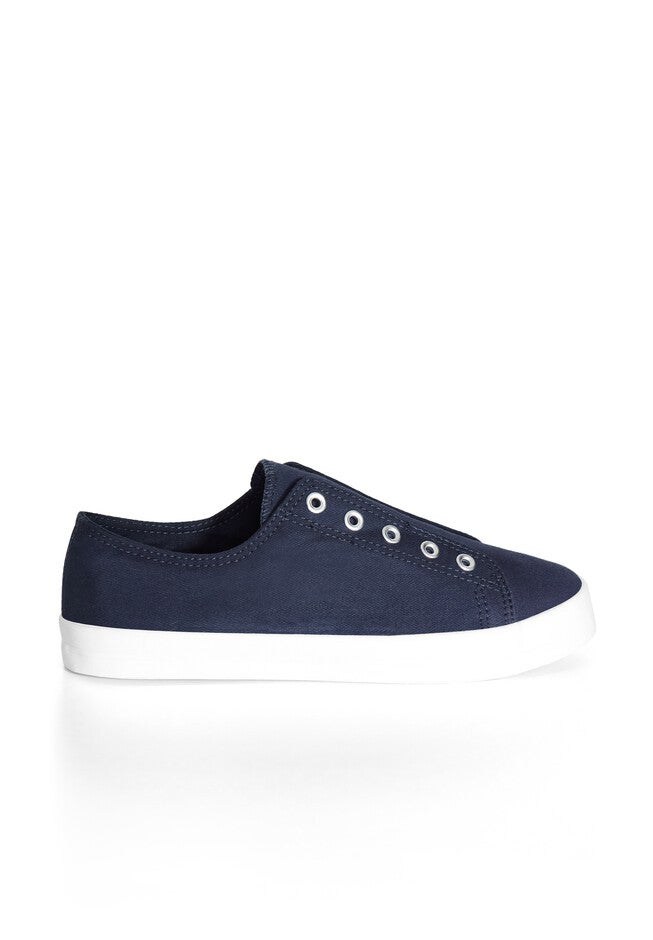 Laceless Sneaker, NAVY, on-hover image number null
