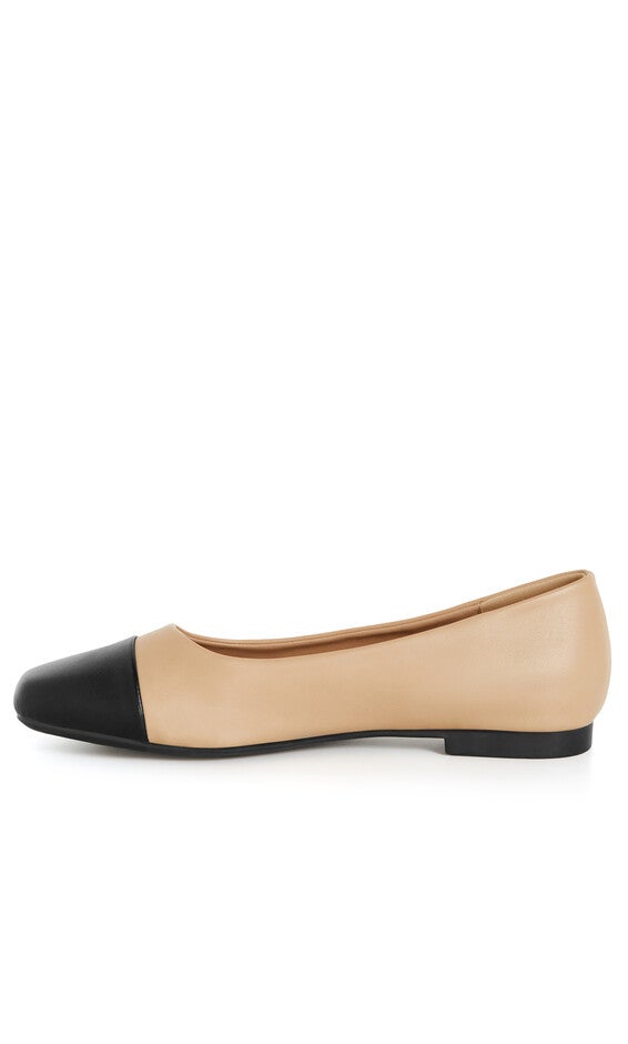 WIDE FIT Ebony Ballet Flat - almond, BEIGE, alternate image number null