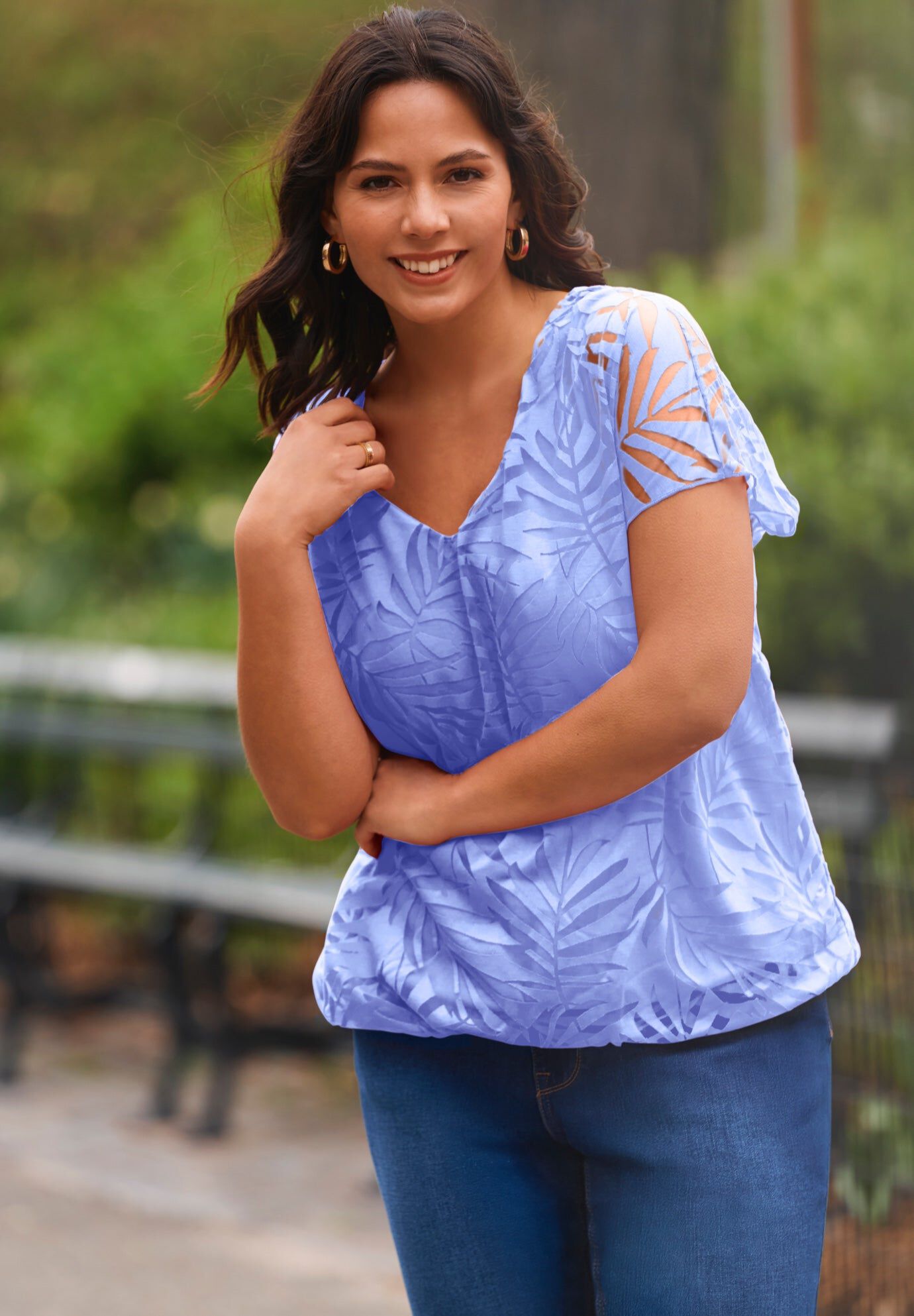 Elora Burnout Top, LILAC, hi-res image number 0