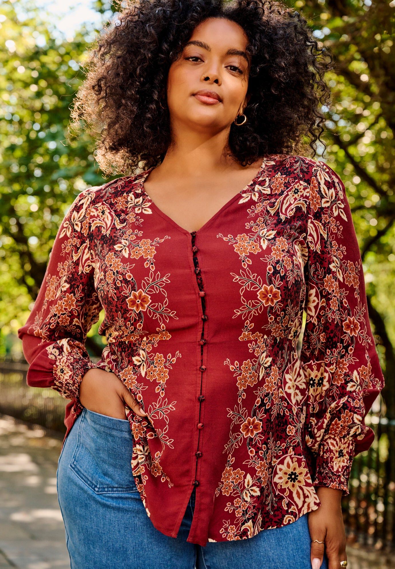 Bella Blouse, PORT, hi-res image number 0