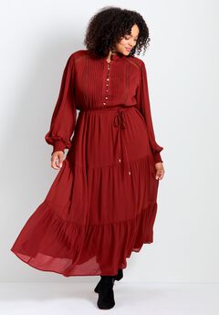 Jasmine Long Sleeve Tiered Maxi Dress