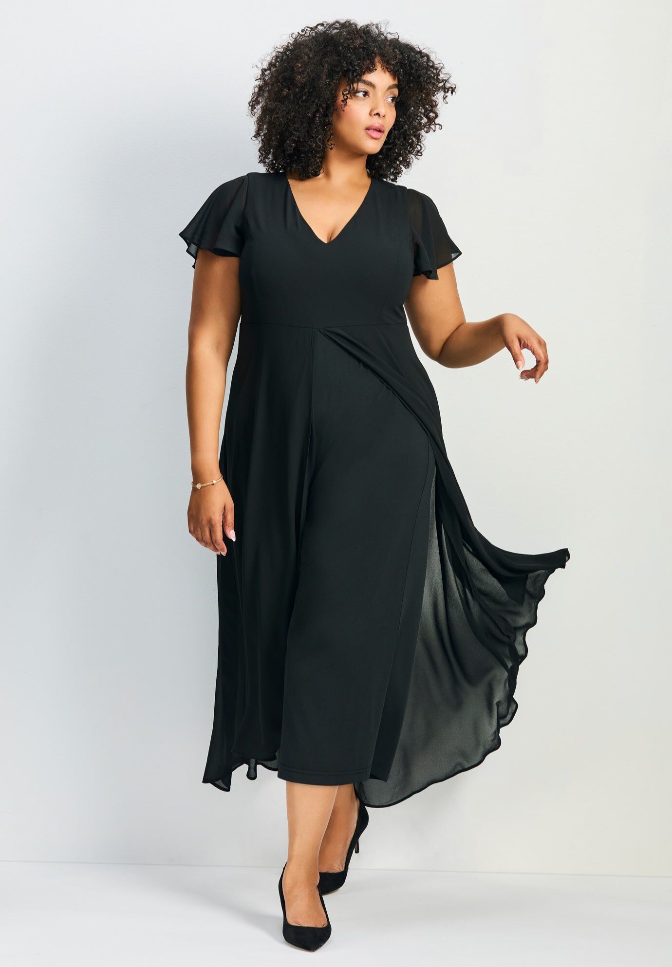 Glam Jumpsuit, BLACK, hi-res image number 0