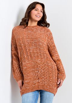 Charli Drop Shoulder Cable Sweater