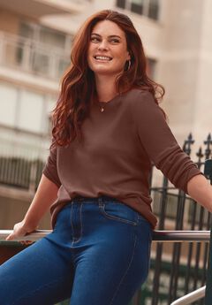 Feather Crew Neck Sweater