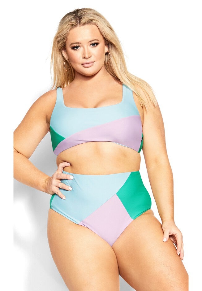 Lulu Underwire Splice Bikini Top - aqua, PURPLE, hi-res image number 0