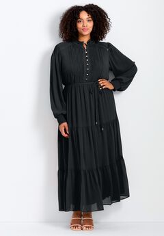 Plus Size Black Satin Dresses