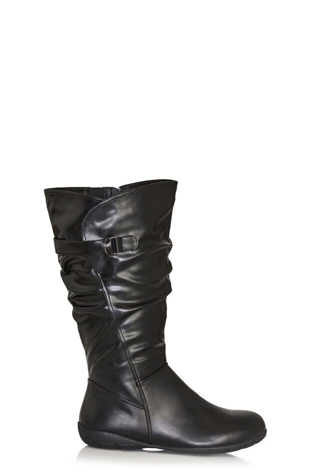 Tall Scrunch Boot, BLACK, alternate image number null