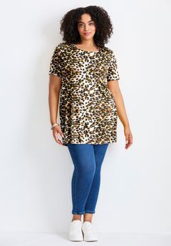 Plus Size Casual Brown Dress