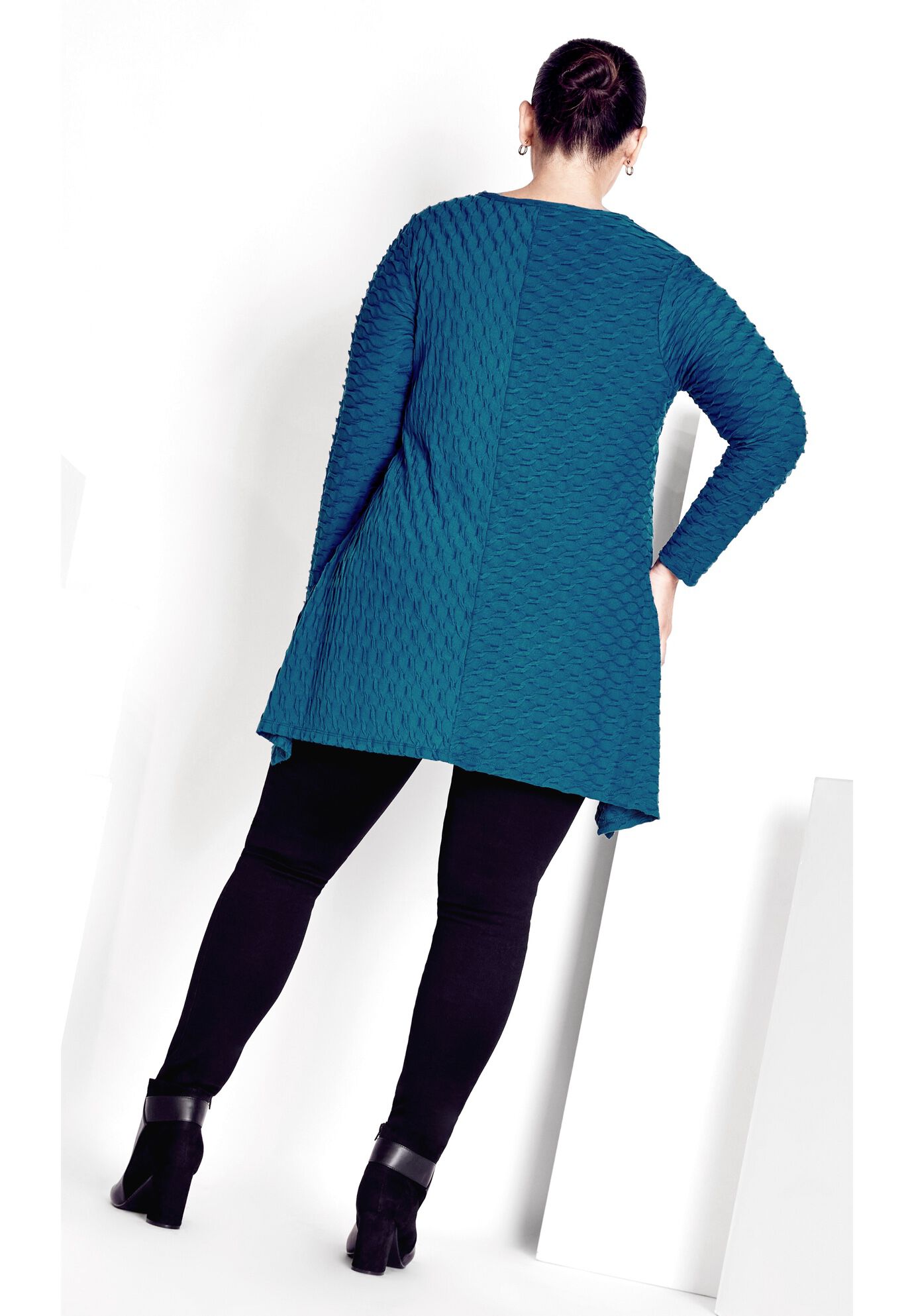 Tiarne Textured Tunic, TEAL, alternate image number 2