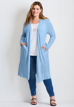 Raglan Sleeve Duster Cardigan