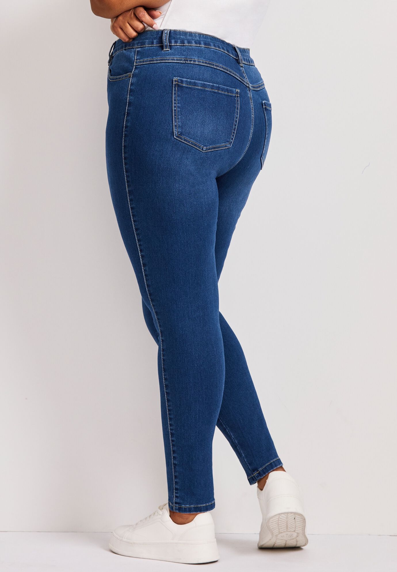 Butter Denim Skinny Jean, MID WASH, alternate image number 2