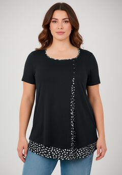 Short Sleeve Layered Tunic