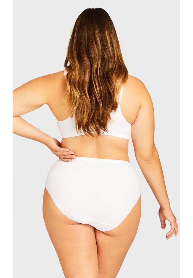 Comfort Hi Cut Brief, WHITE, on-hover image number 1