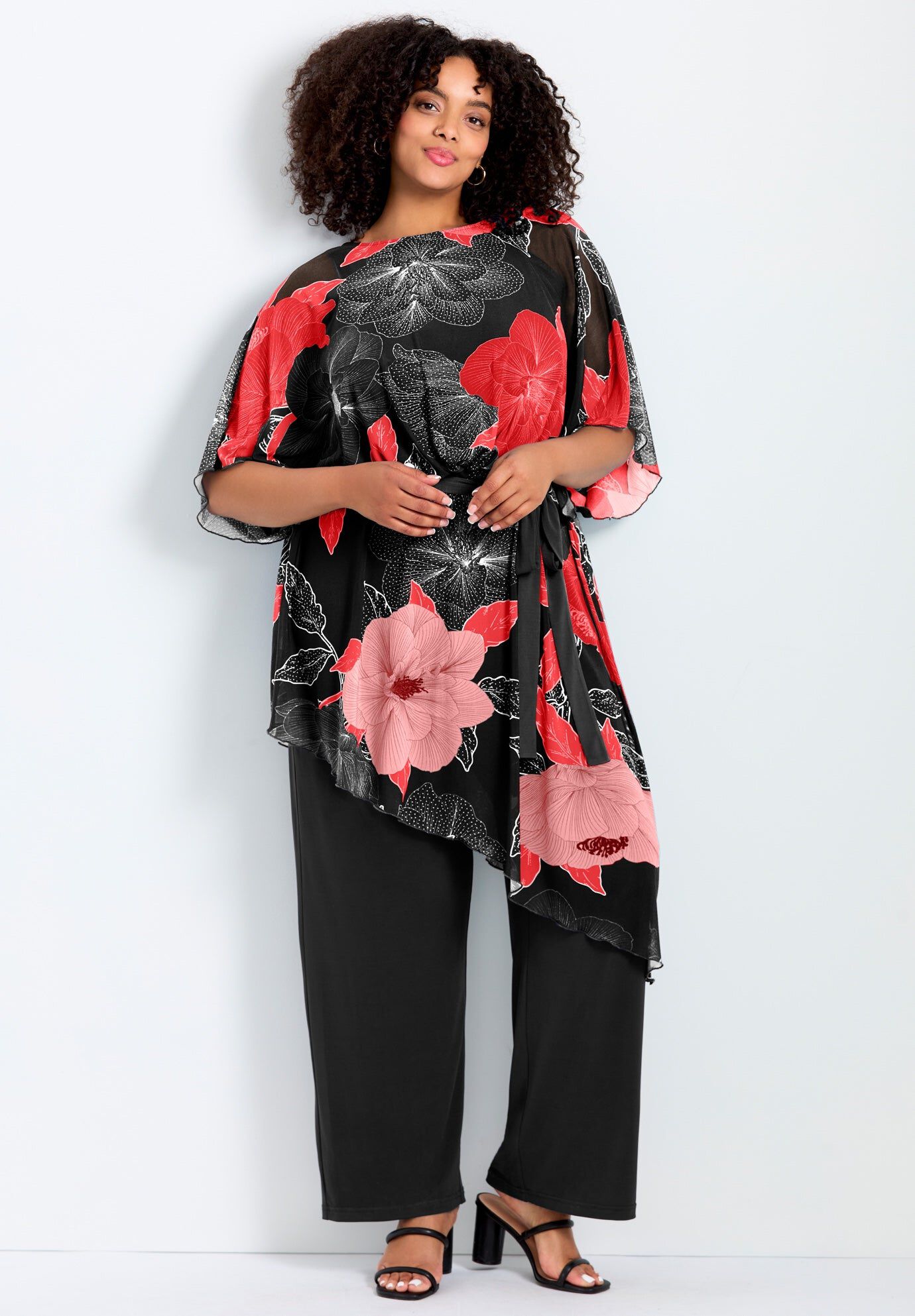 Mesh Overlay Jumpsuit | Woman Within