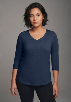 Signature 3/4 Sleeve V-Neck Tee