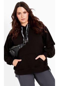Frill Eggplant Hoodie