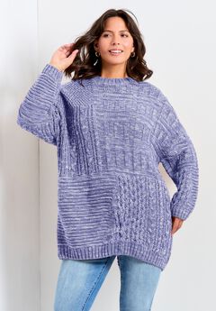 Charli Drop Shoulder Cable Sweater