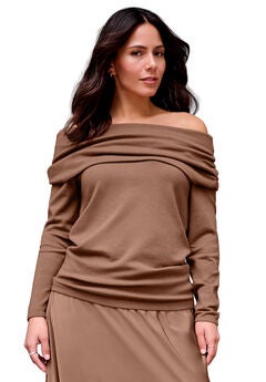 Off Shoulder Long Sleeve Sweater