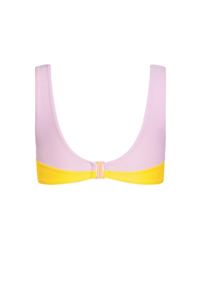 Lulu Underwire Splice Bikini Top - purple, PURPLE, alternate image number 3