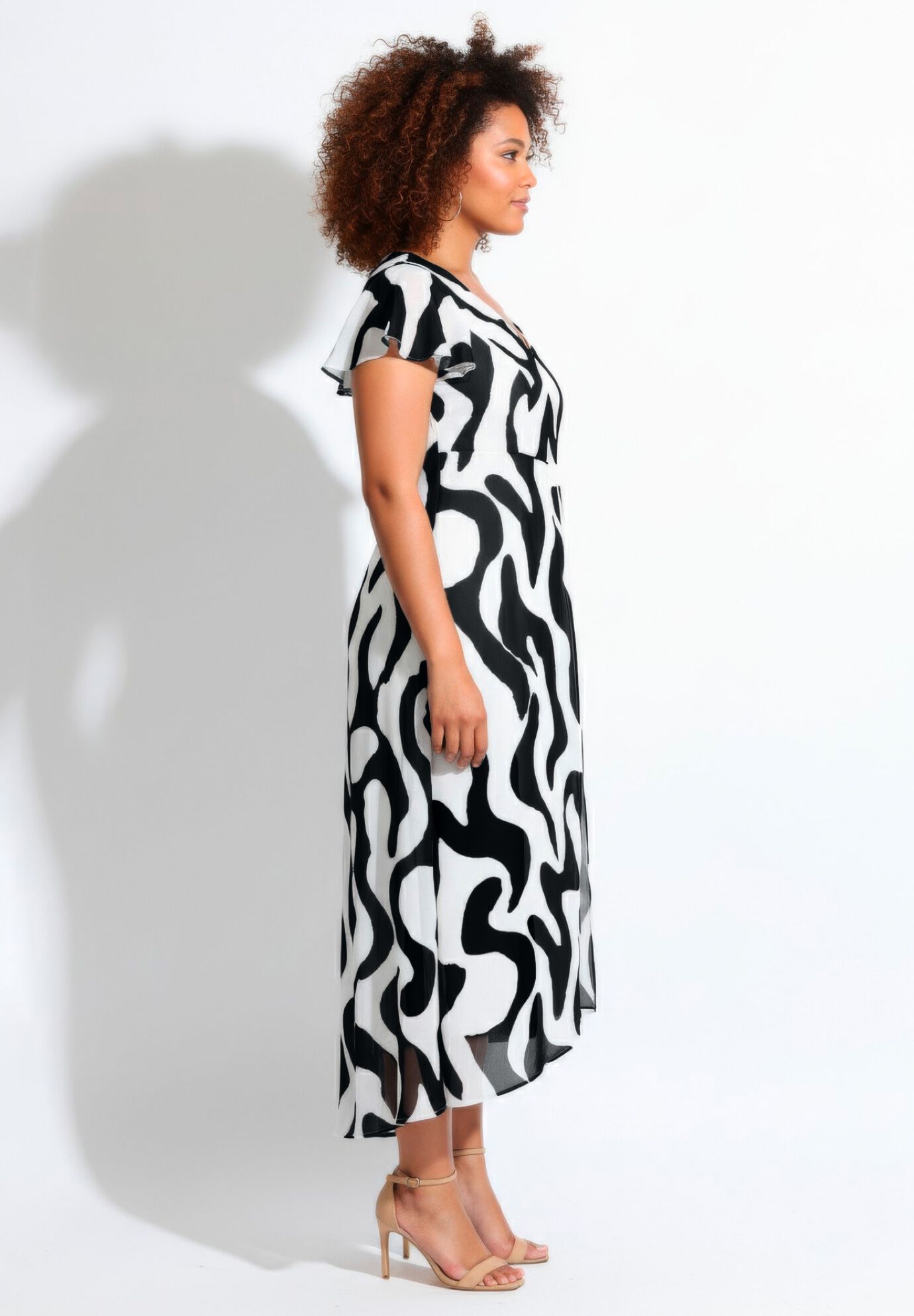 Glam Jumpsuit, BLACK BOLD ABSTRACT, alternate image number 2