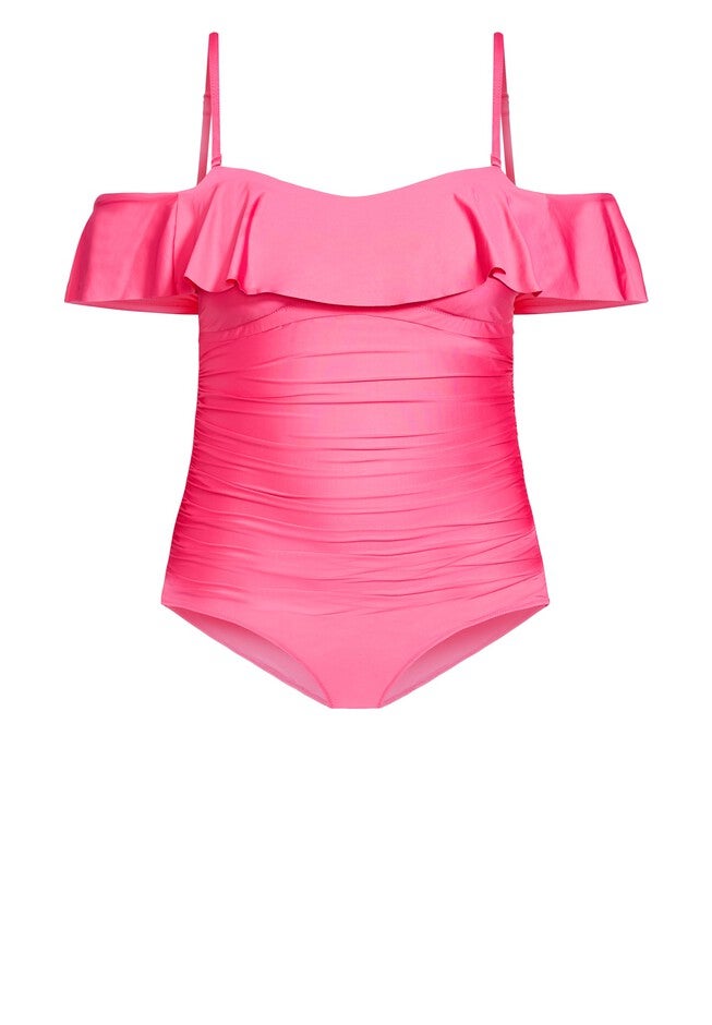 Ingrid Ruffle 1 Piece - fuchsia pink, PINK, alternate image number 4