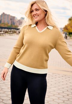 Colorblock Polo Sweater