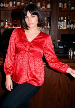Seraphina Satin Jacquard Blouse