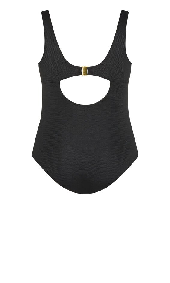 Sardinia Tie Front 1 Piece - black, BLACK, alternate image number 2