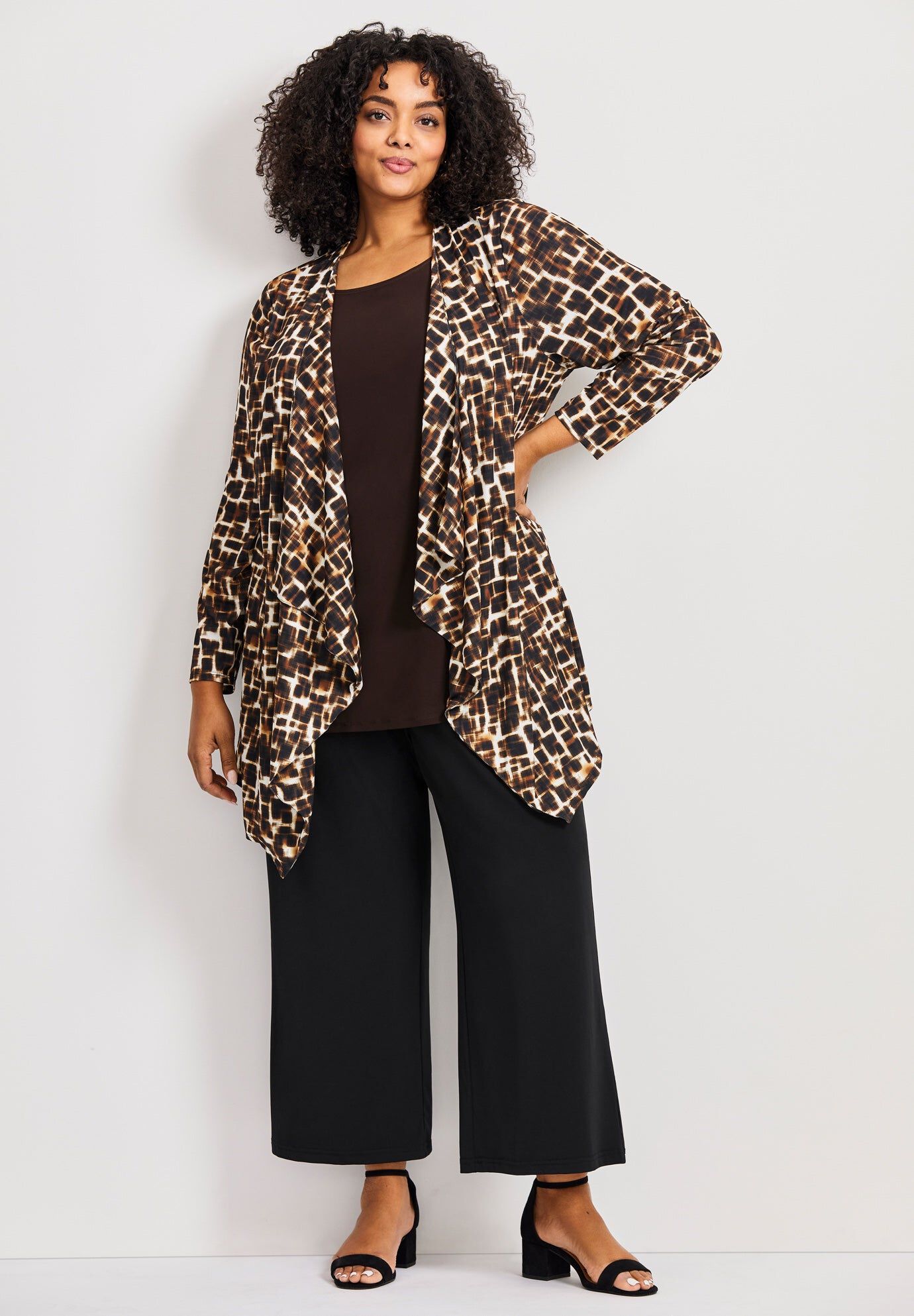 Audrey Cardigan With Tank Duet, NEUTRAL ANIMAL MOSAIC, hi-res image number 0