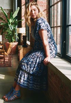 Emmy Placement Print Maxi Dress