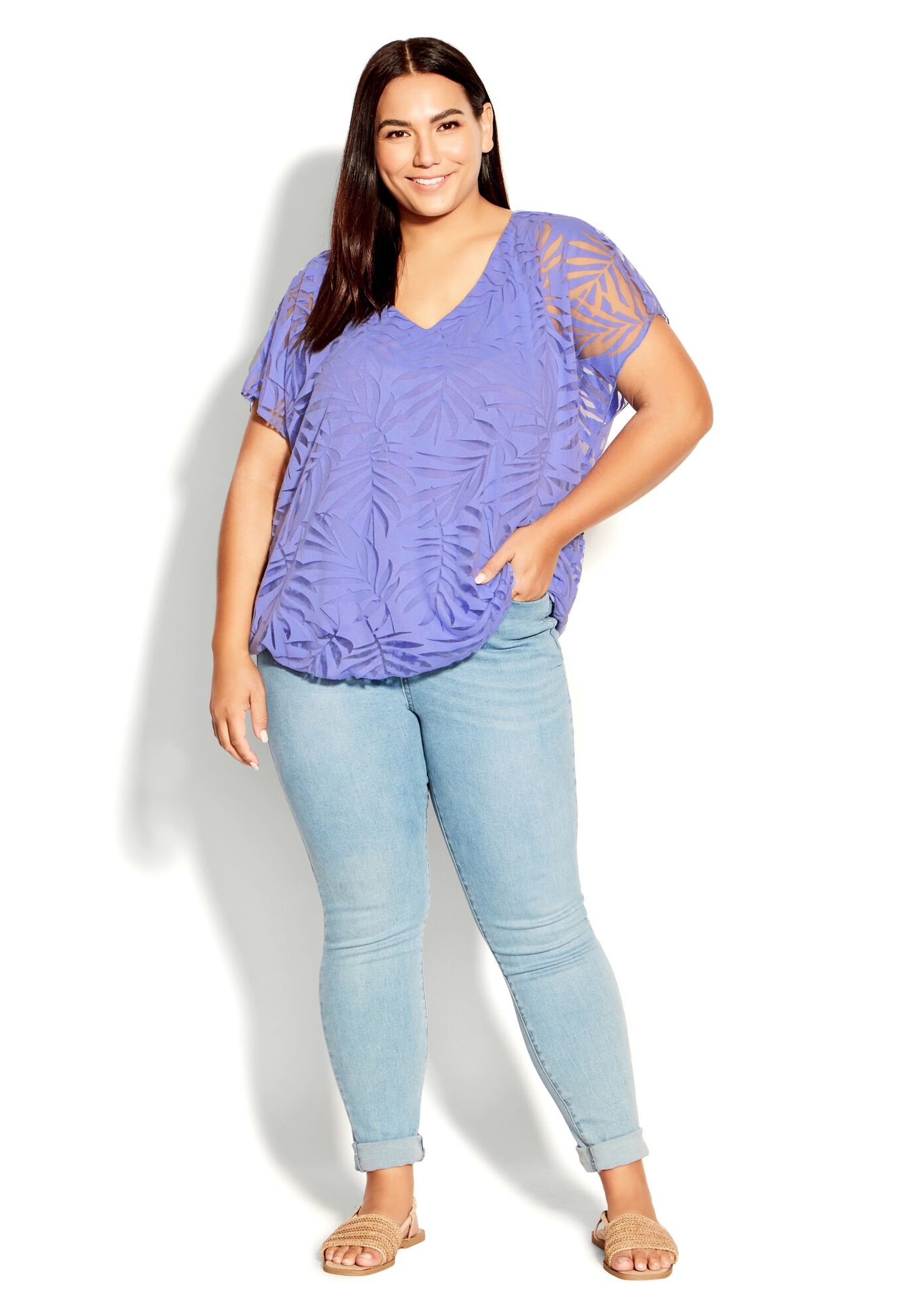 Elora Burnout Top, LILAC, alternate image number 4