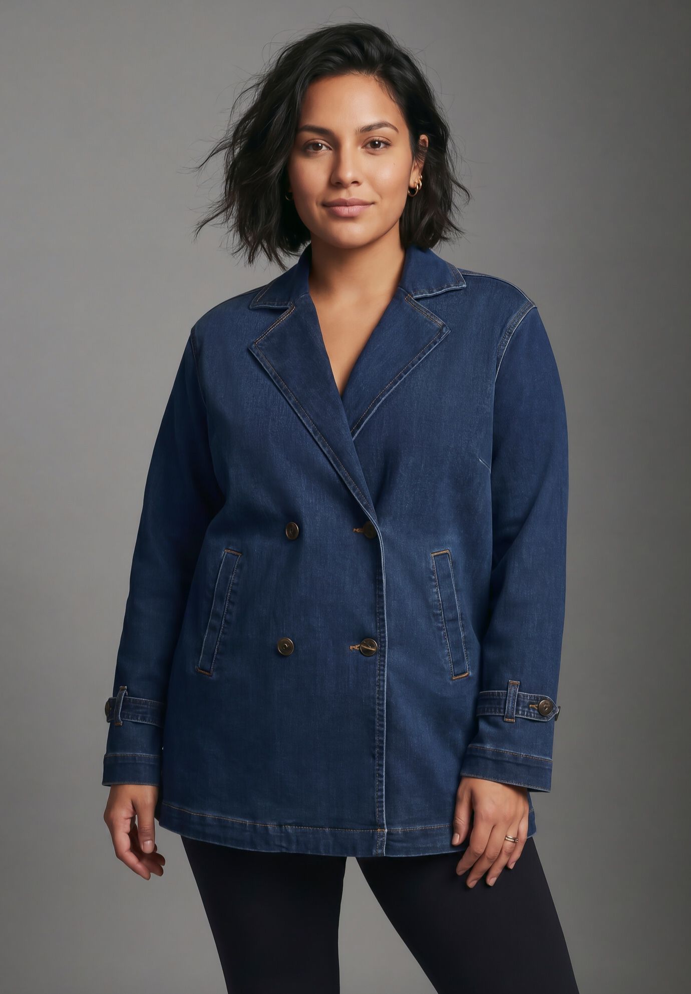 Butter Denim Jacket, DARK WASH, on-hover image number 1