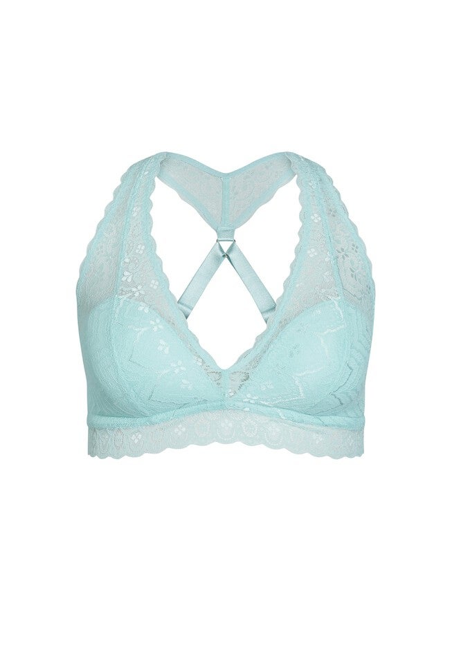 Racer Back Bralette - powder blue, BLUE, alternate image number null