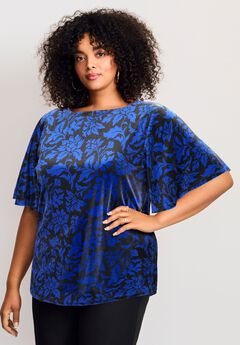 Kimono Velour Sleeve Tee