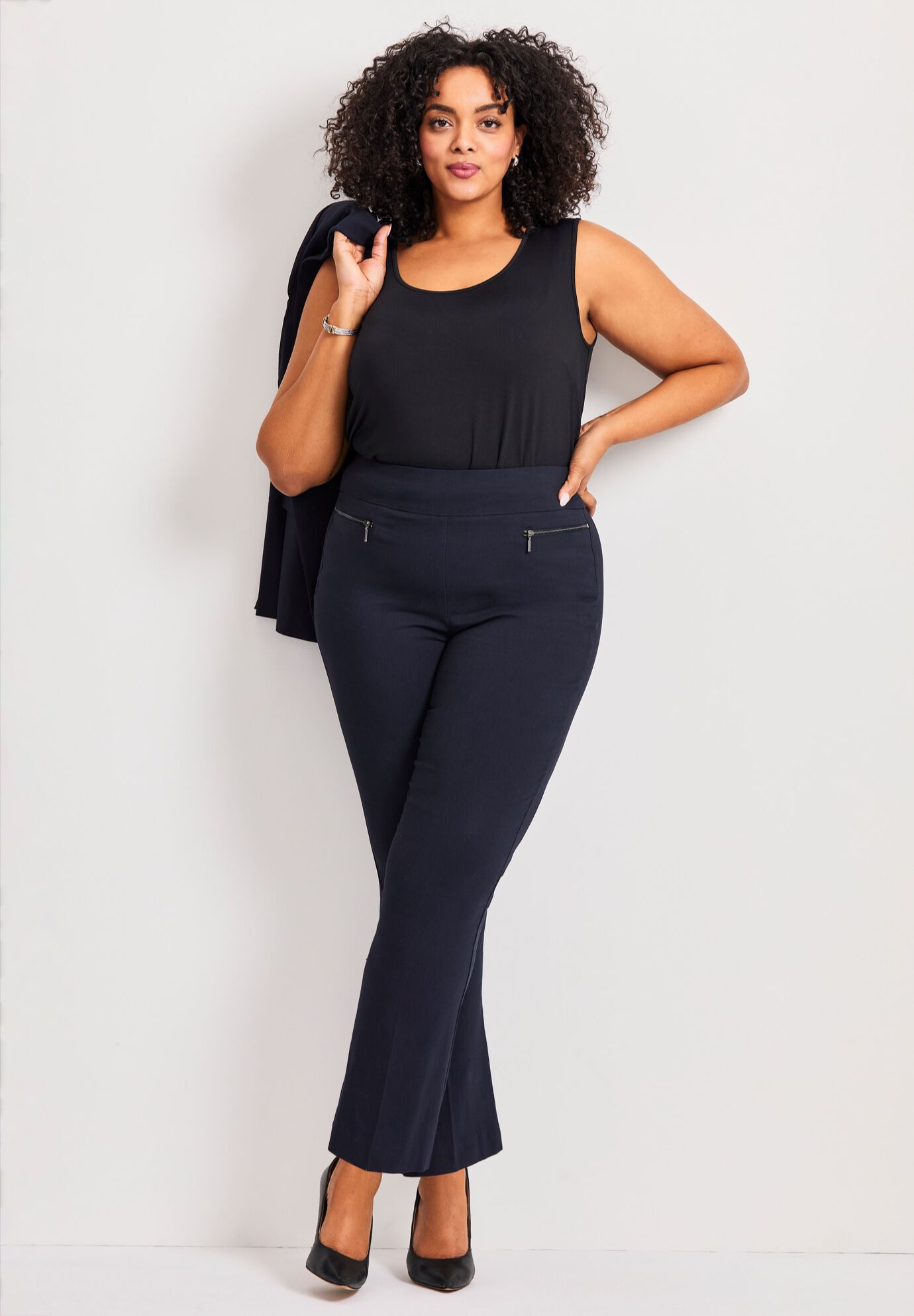 Super Stretch Zip Pant, NAVY, alternate image number 5