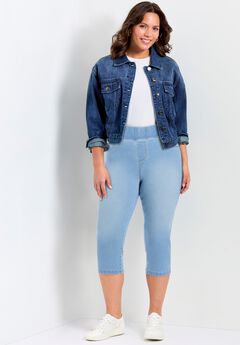 Wide Leg Denim Capris