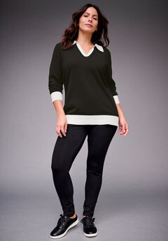 Colorblock Polo Sweater